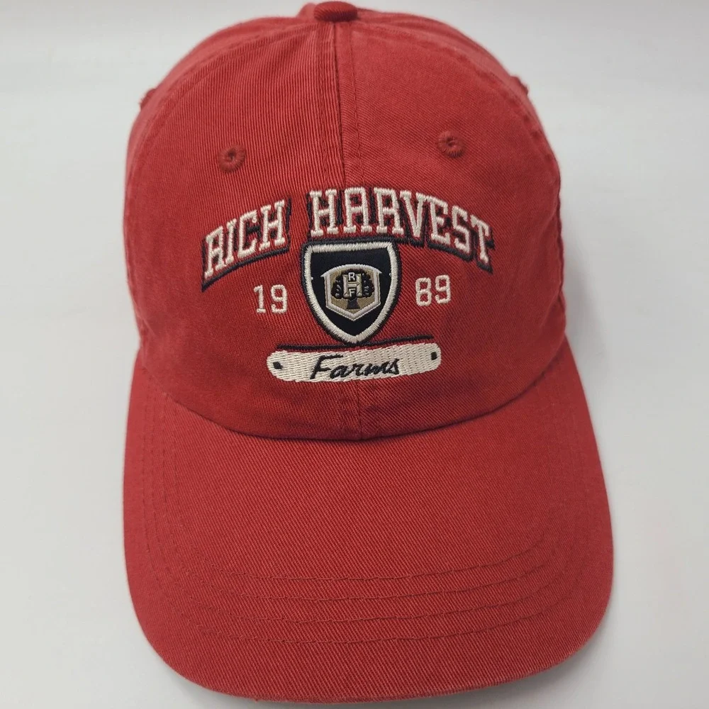 Rich Harvest Farms Hat Adjustable Ahead Red White Golf Course Country Club Men